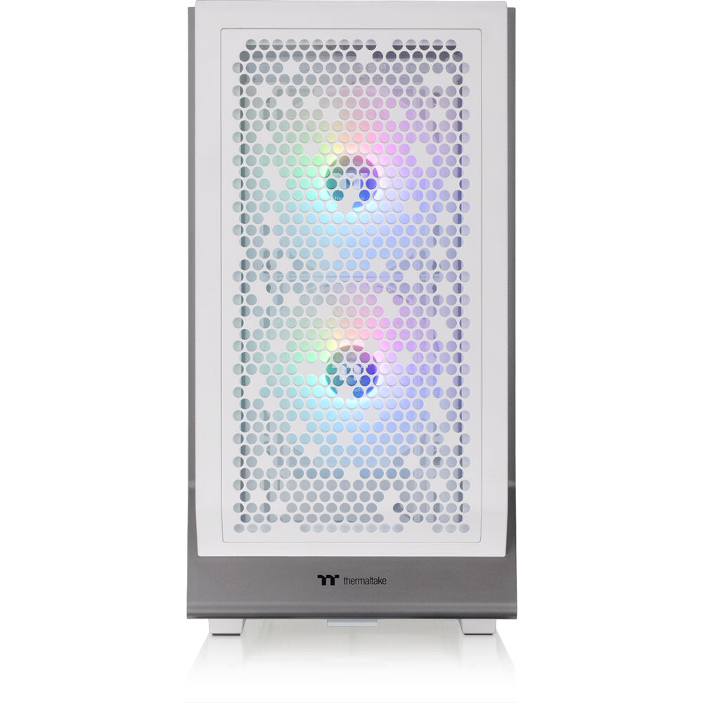 Thermaltake Ceres 300 Snow Case white ATX mid tower with ARGB fans and perforated front panel — view 2