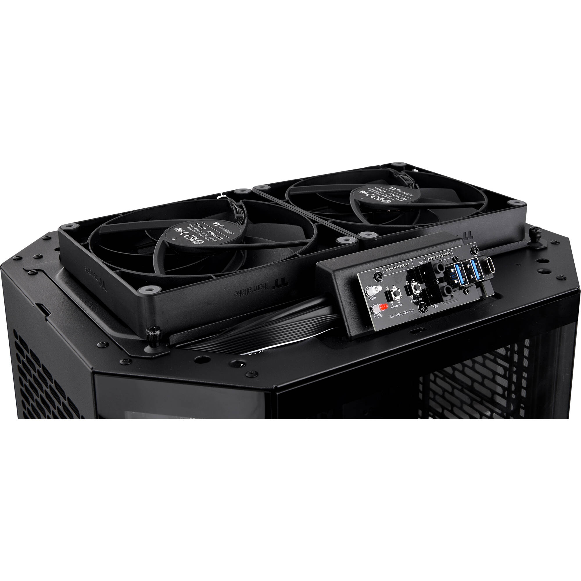 Thermaltake Tower 300 Black vertical PC case with octagonal prism design — view 10
