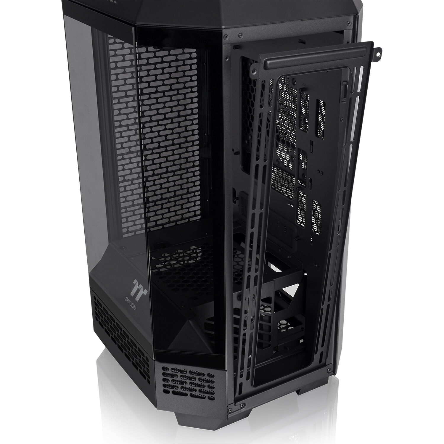 Thermaltake Tower 300 Black vertical PC case with octagonal prism design — view 7