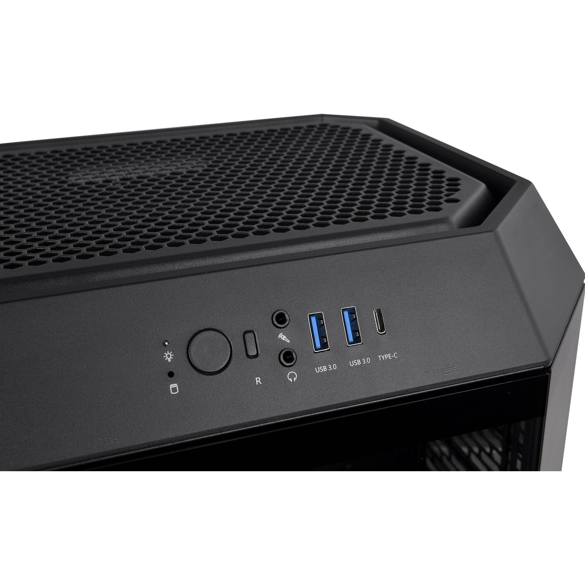 Thermaltake Tower 300 Black vertical PC case with octagonal prism design — view 9