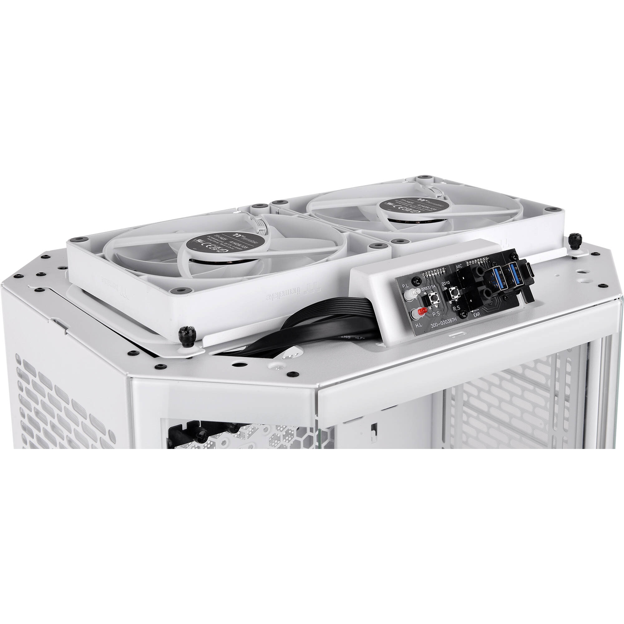 Thermaltake Tower 300 Snow vertical mid tower PC case in white with octagonal prism design — view 11