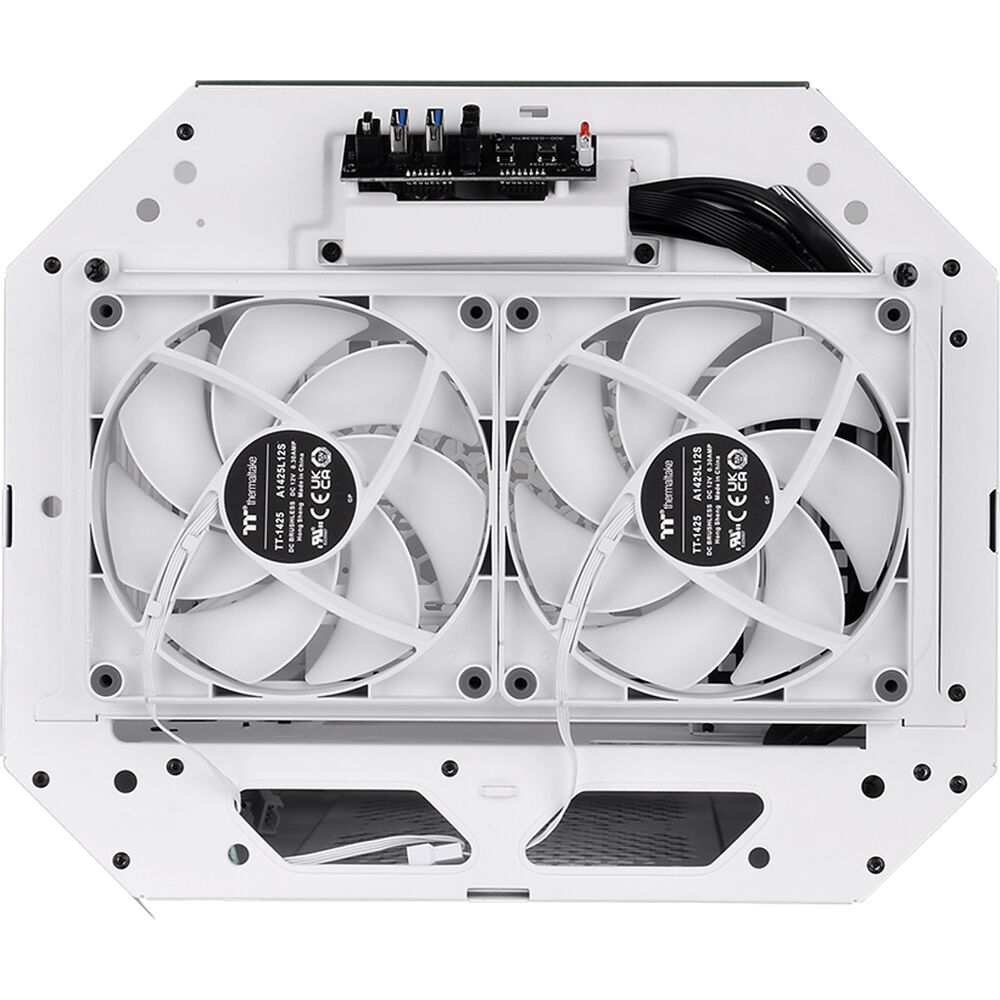 Thermaltake Tower 300 Snow vertical mid tower PC case in white with octagonal prism design — view 12