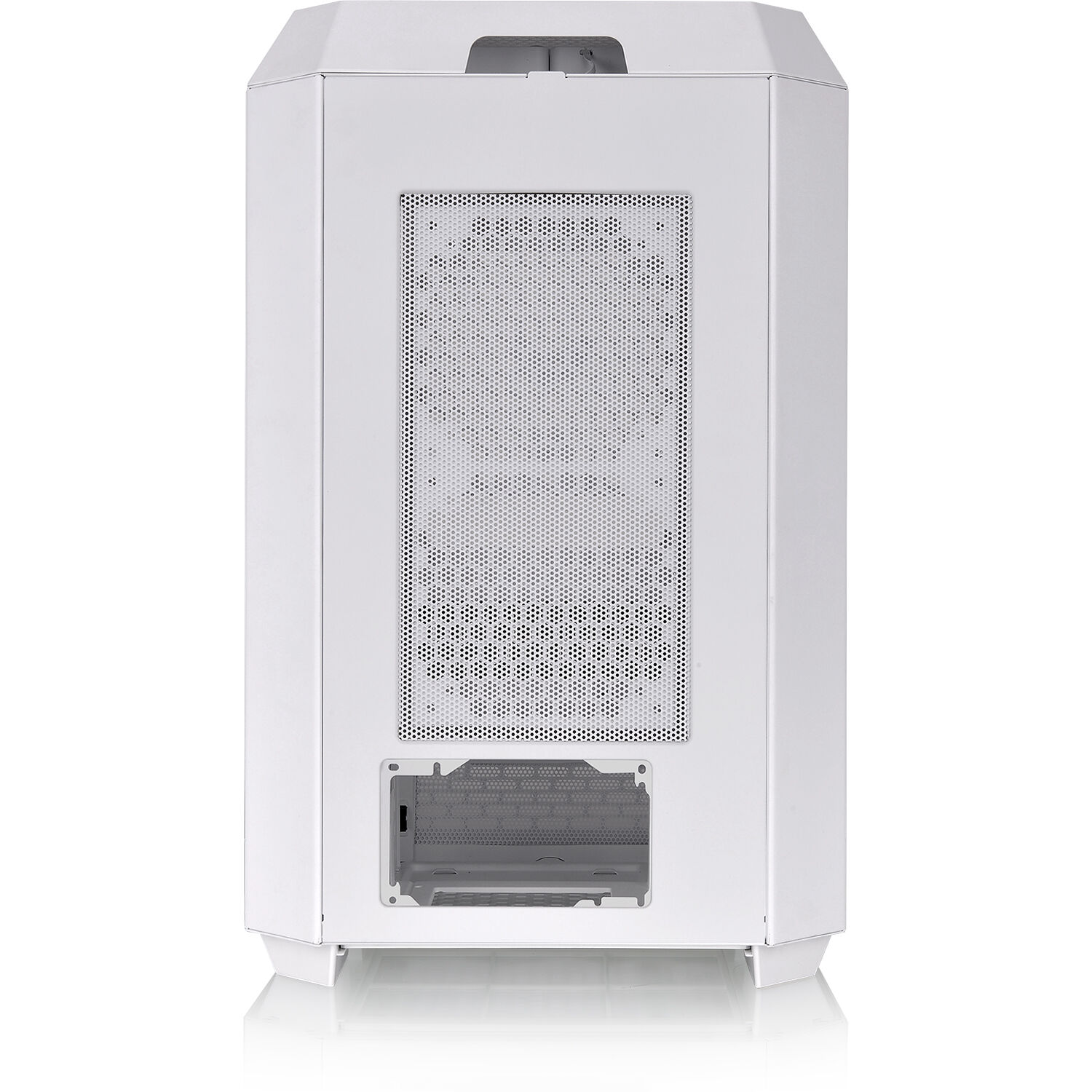 Thermaltake Tower 300 Snow vertical mid tower PC case in white with octagonal prism design — view 4