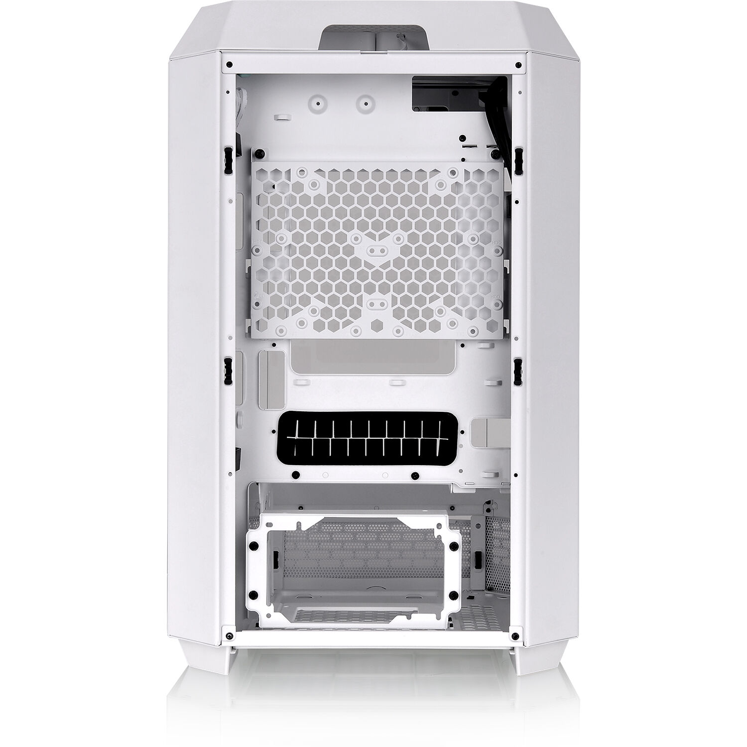 Thermaltake Tower 300 Snow vertical mid tower PC case in white with octagonal prism design — view 5