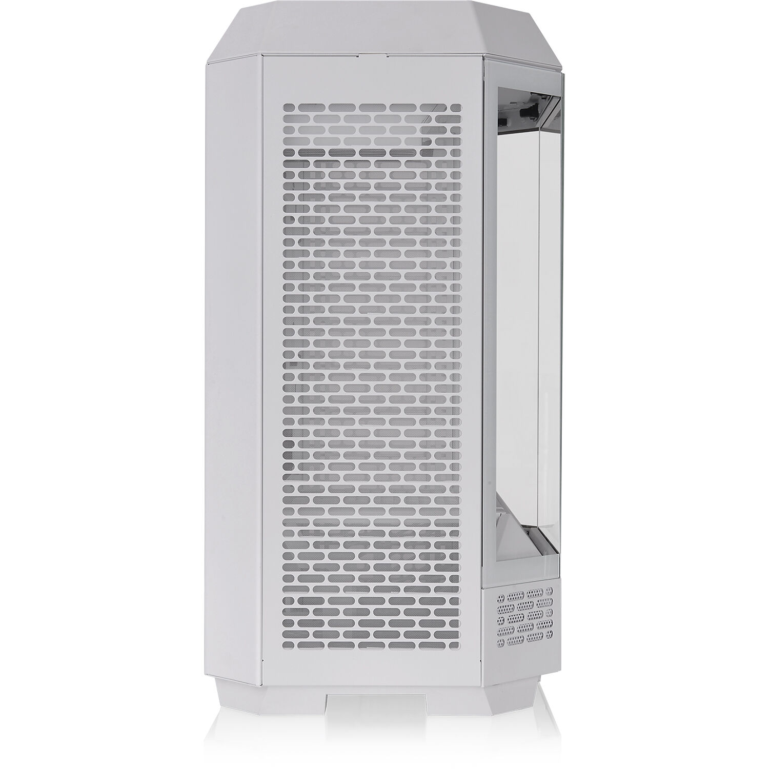 Thermaltake Tower 300 Snow vertical mid tower PC case in white with octagonal prism design — view 7