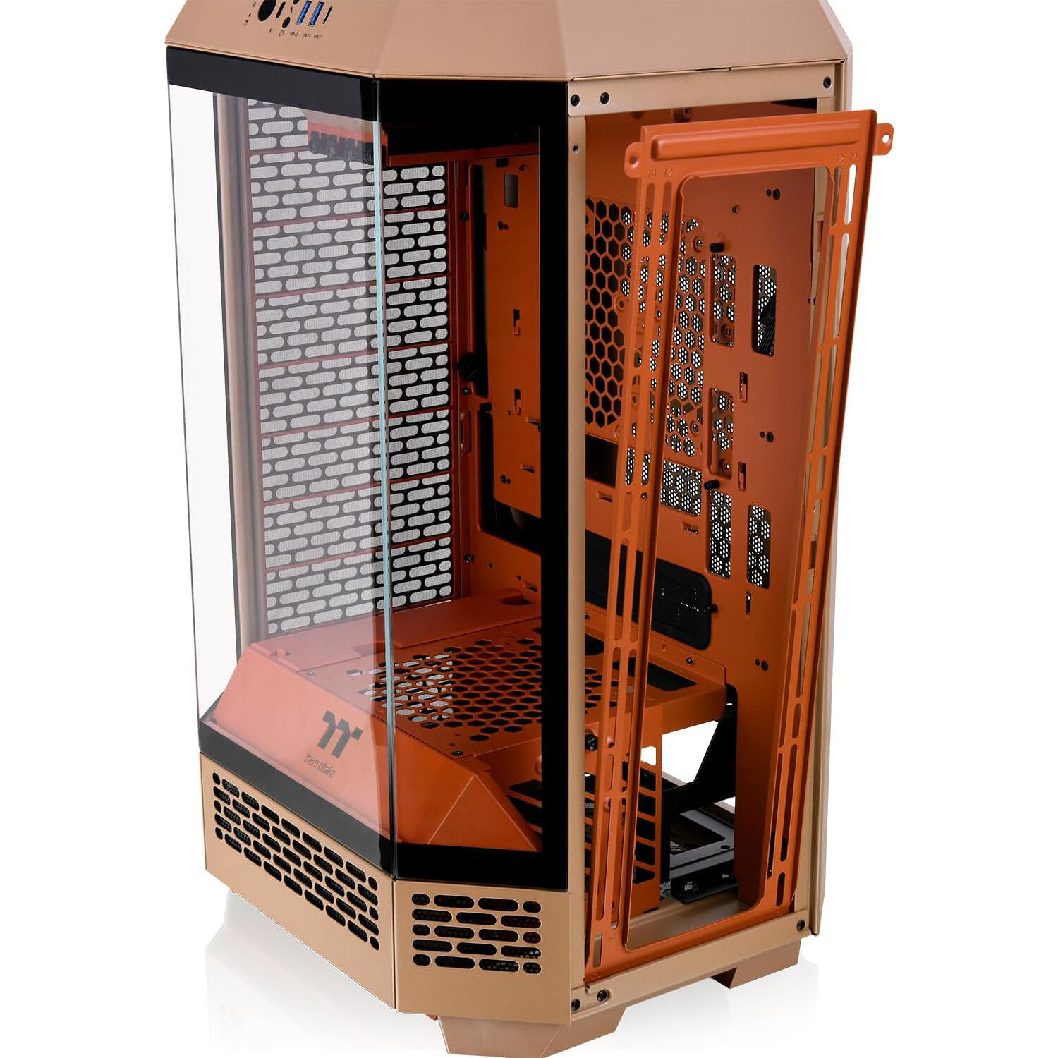 Thermaltake Tower 300 Gravel Sand Micro-ATX case with three tempered glass panels — view 2