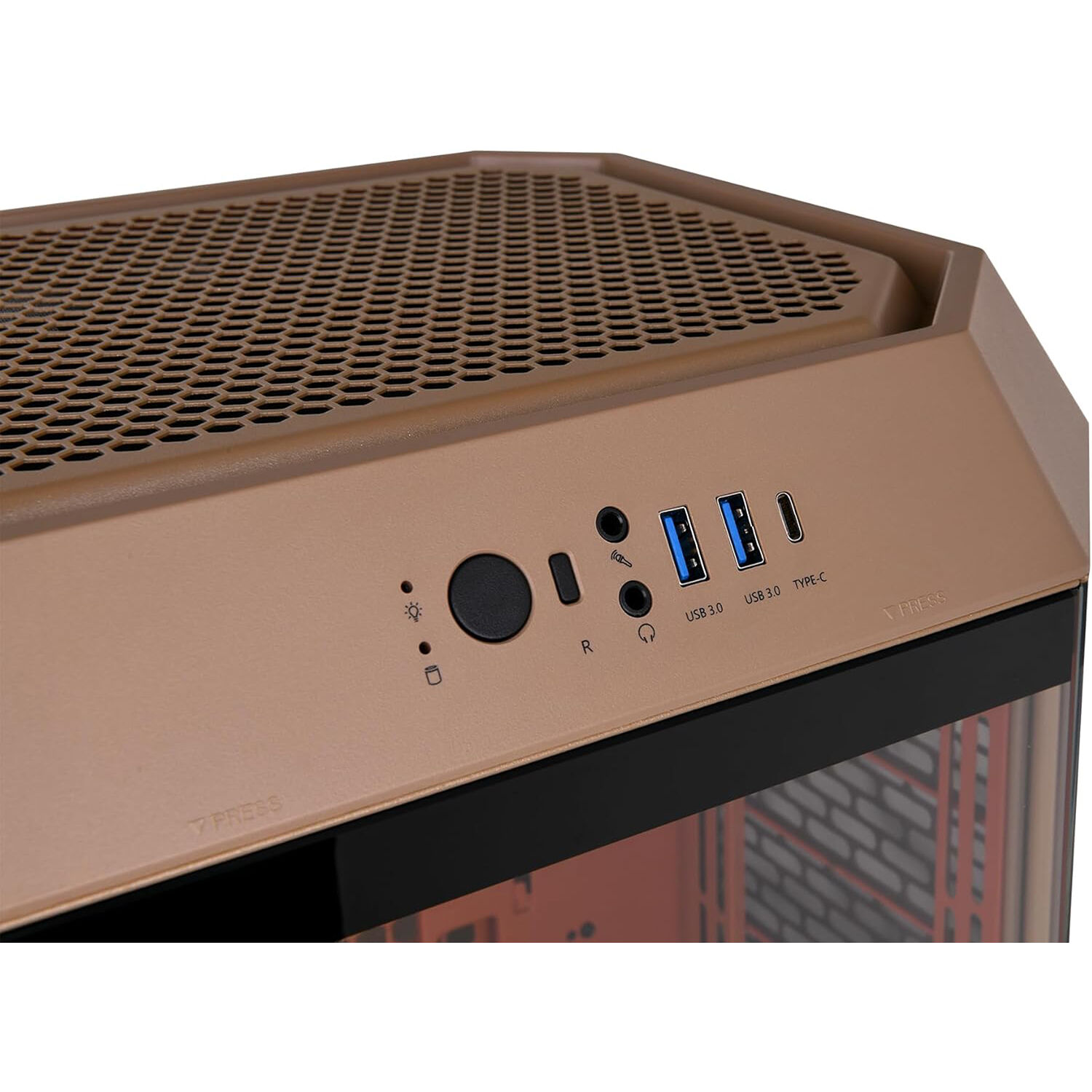 Thermaltake Tower 300 Gravel Sand Micro-ATX case with three tempered glass panels — view 4