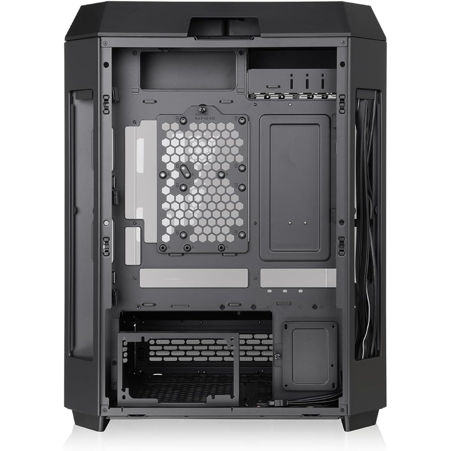 Thermaltake Tower 600 Black mid tower PC case with vertical layout and tempered glass panels — view 3