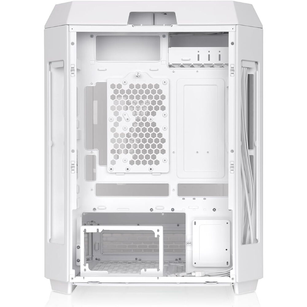 Thermaltake Tower 600 Snow mid tower PC case with vertical layout and three tempered glass panels — view 3