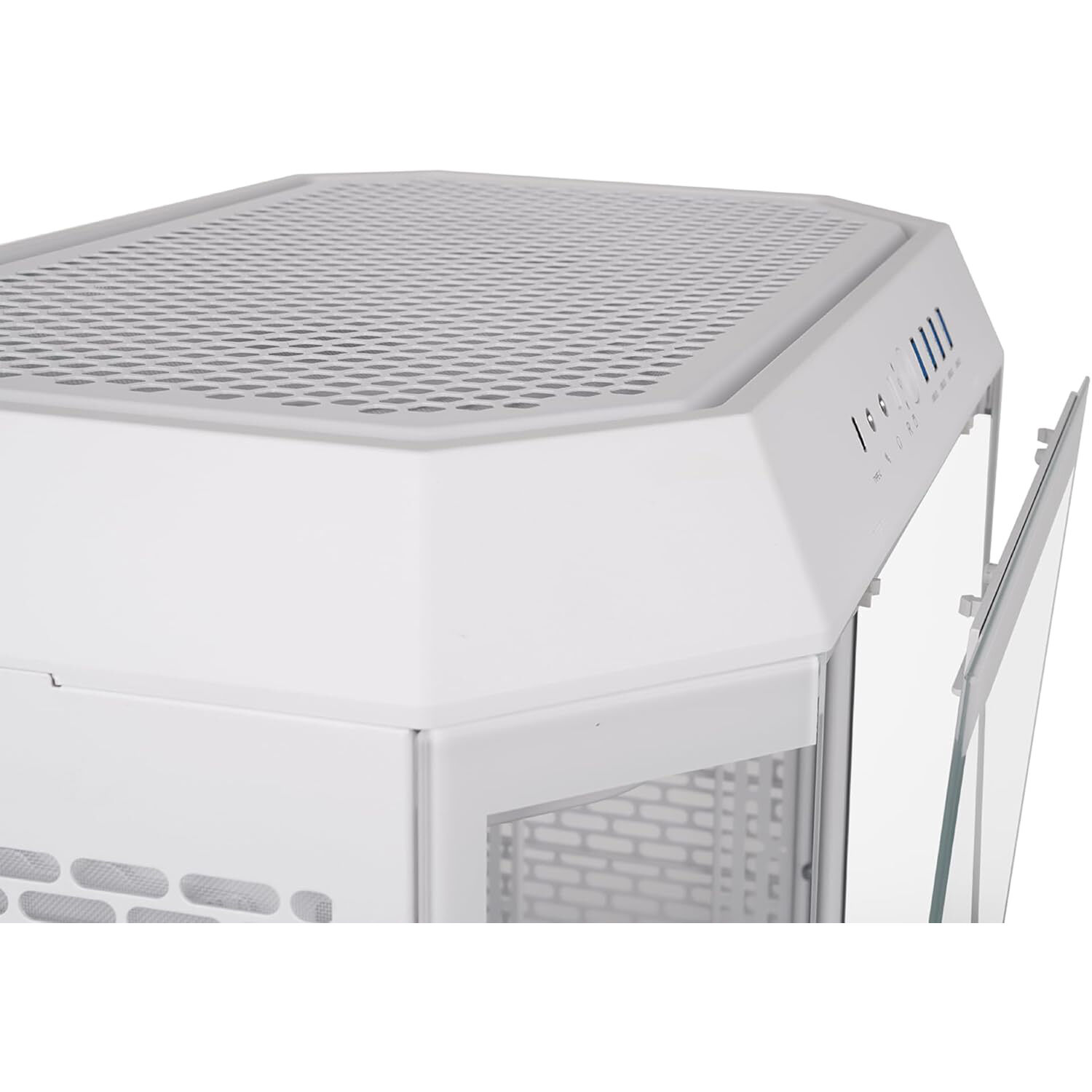 Thermaltake Tower 600 Snow mid tower PC case with vertical layout and three tempered glass panels — view 5