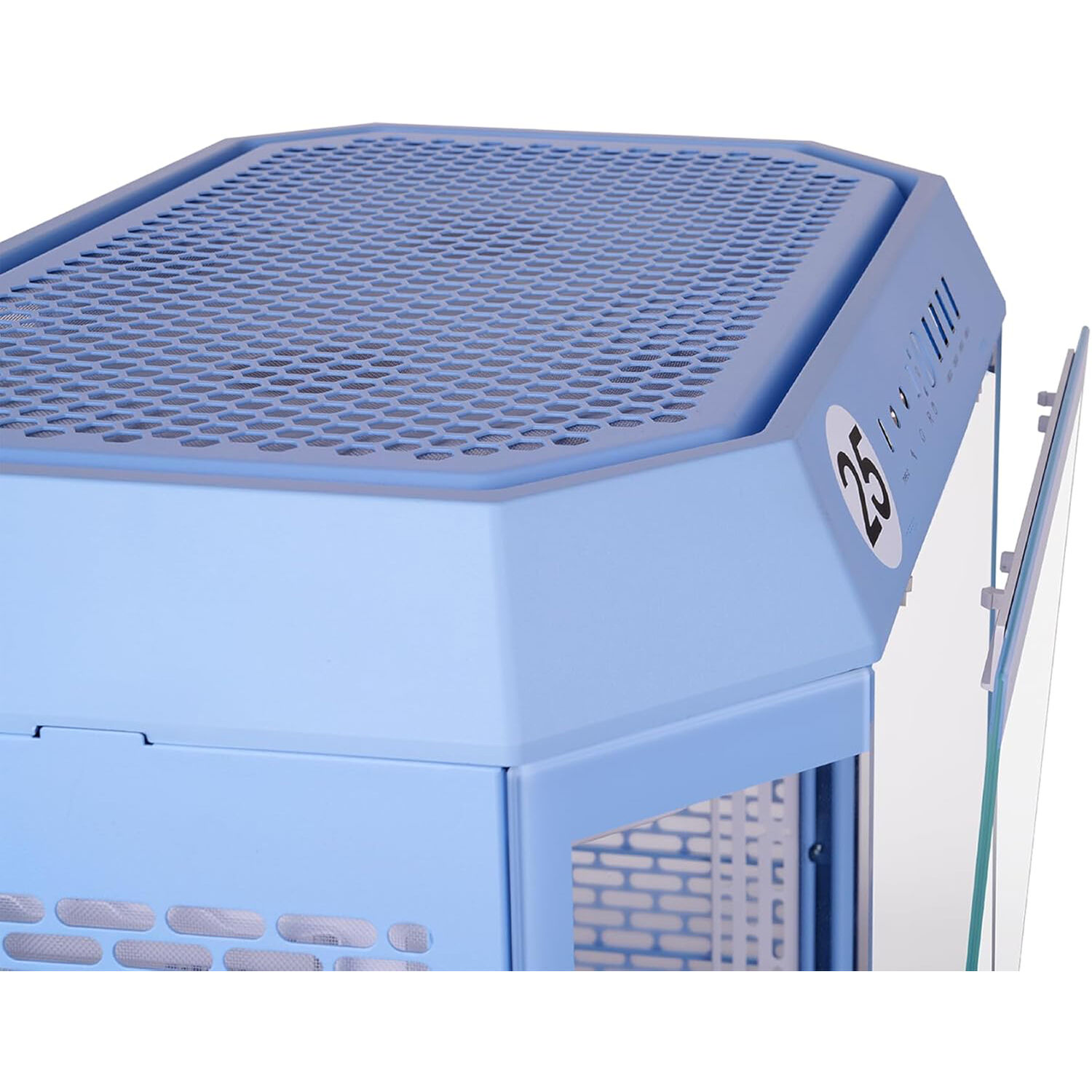 Thermaltake Tower 600 Hydrangea Blue vertical ATX mid tower case with tempered glass panels — view 5