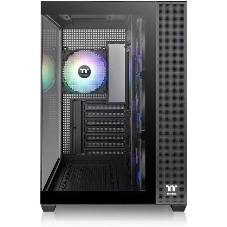 Thermaltake View 380 TG ARGB Case Black mid tower chassis with tempered glass side panel and four ARGB fans — view 2