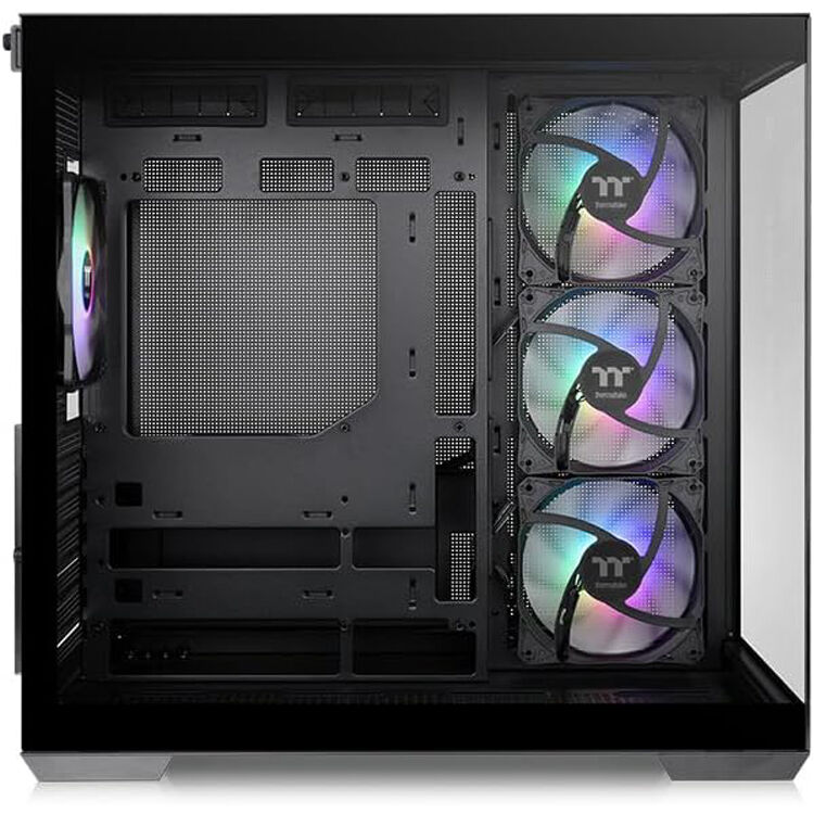 Thermaltake View 380 TG ARGB Case Black mid tower chassis with tempered glass side panel and four ARGB fans — view 4