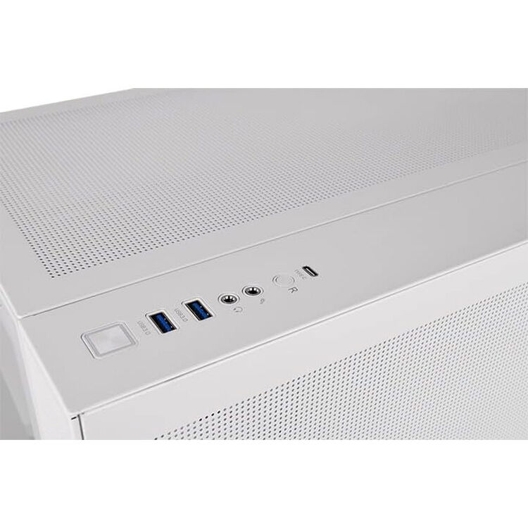 Thermaltake View 380 TG ARGB White mid tower case with dual-chamber layout and four ARGB fans — view 6