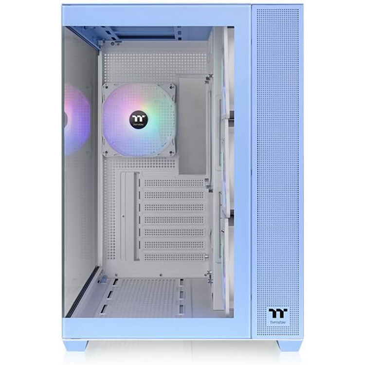 Thermaltake View 380 TG ARGB Blue mid tower case with tempered glass and four ARGB fans — view 2