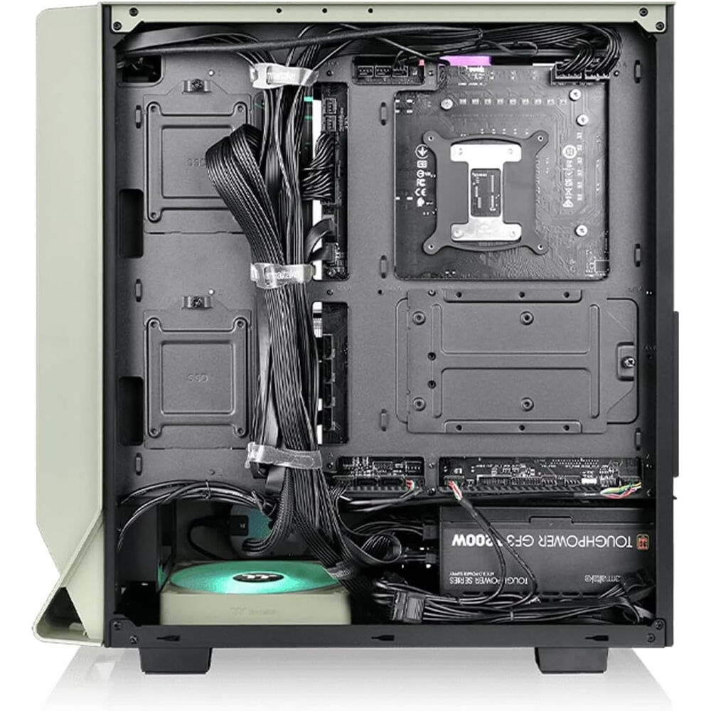 Thermaltake Ceres 350 MX Matcha Green ATX mid tower case with hidden-connector support and front fans — view 11