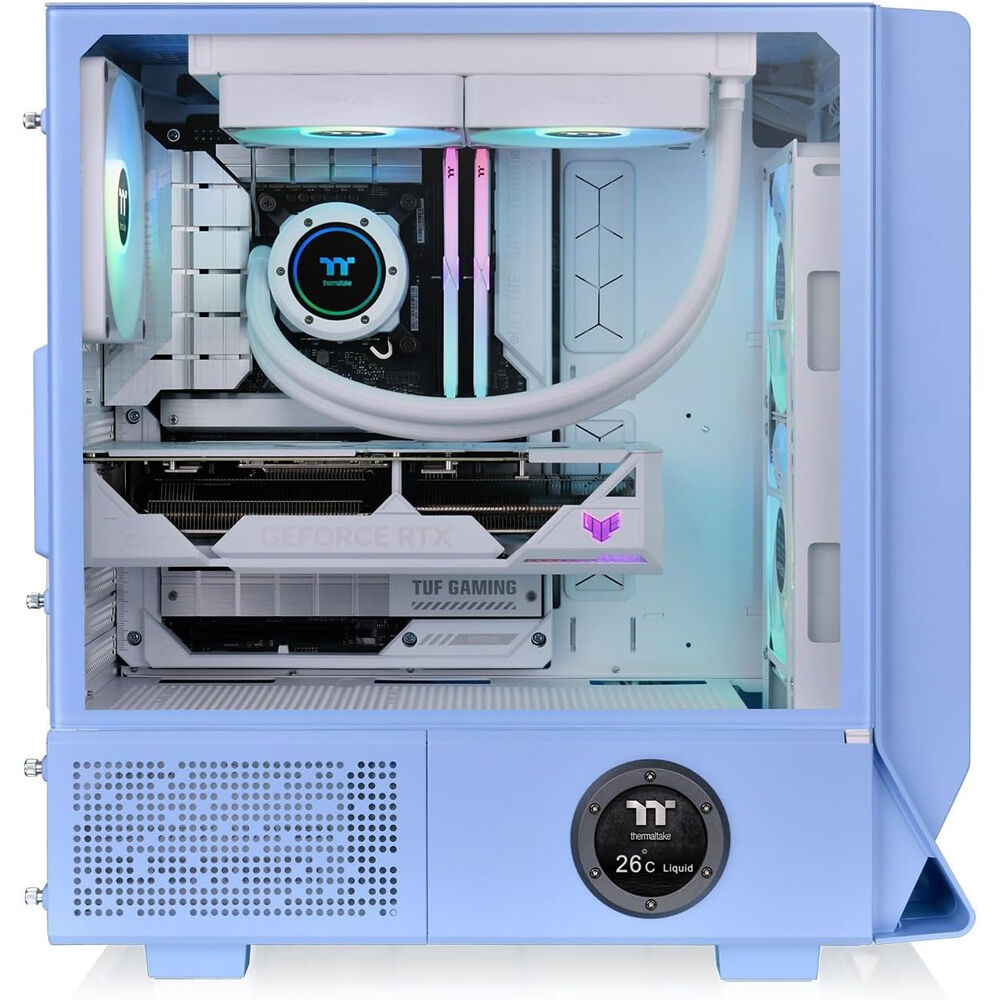Thermaltake Ceres 350 MX Hydrangea Blue ATX mid tower chassis with Hidden-Connector support and front mesh panels — view 10