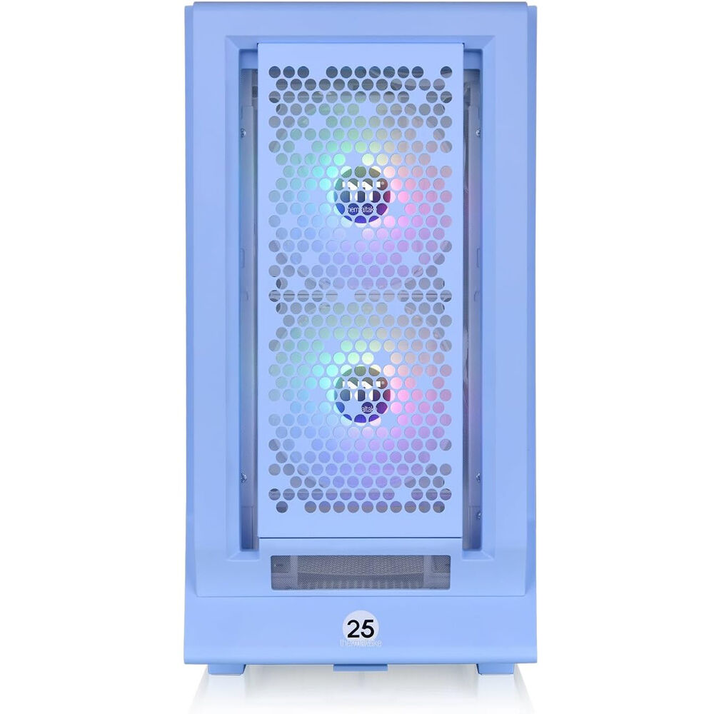 Thermaltake Ceres 350 MX Hydrangea Blue ATX mid tower chassis with Hidden-Connector support and front mesh panels — view 3