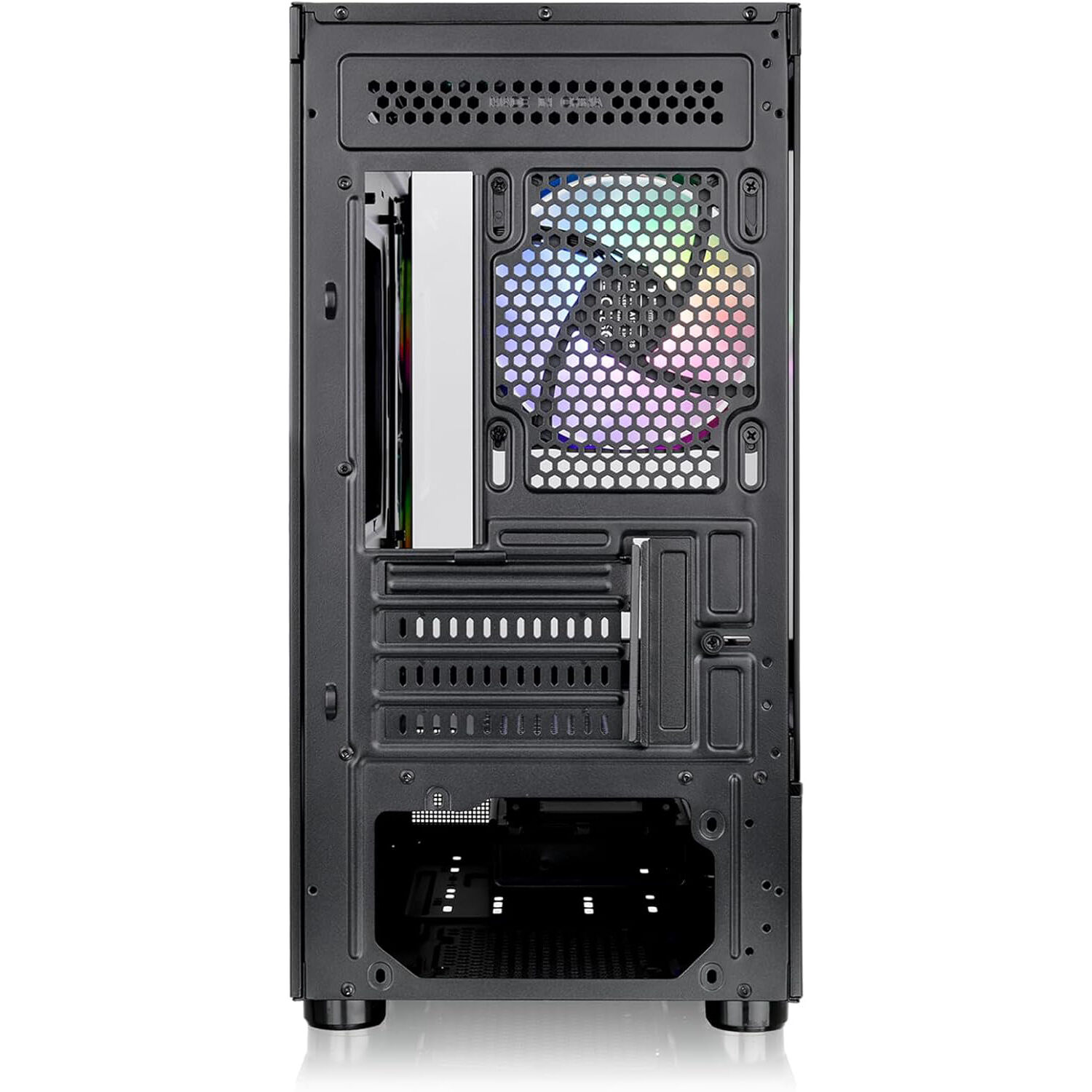 Thermaltake View 170 TG ARGB Black Micro-ATX case with tempered glass panels and three RGB fans — view 3