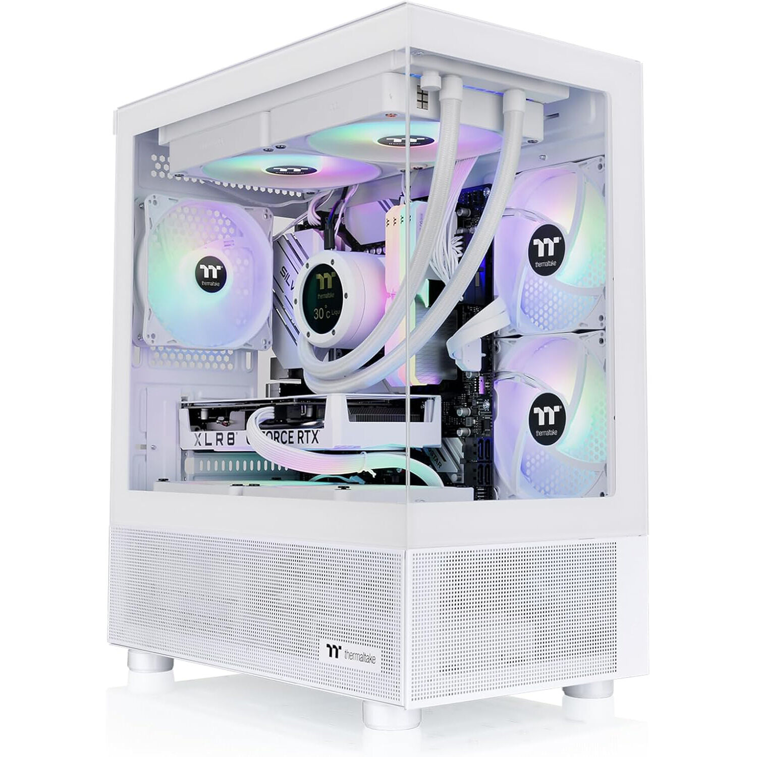 Thermaltake View 170 TG ARGB White micro chassis with tempered glass panels and ARGB fans — view 6