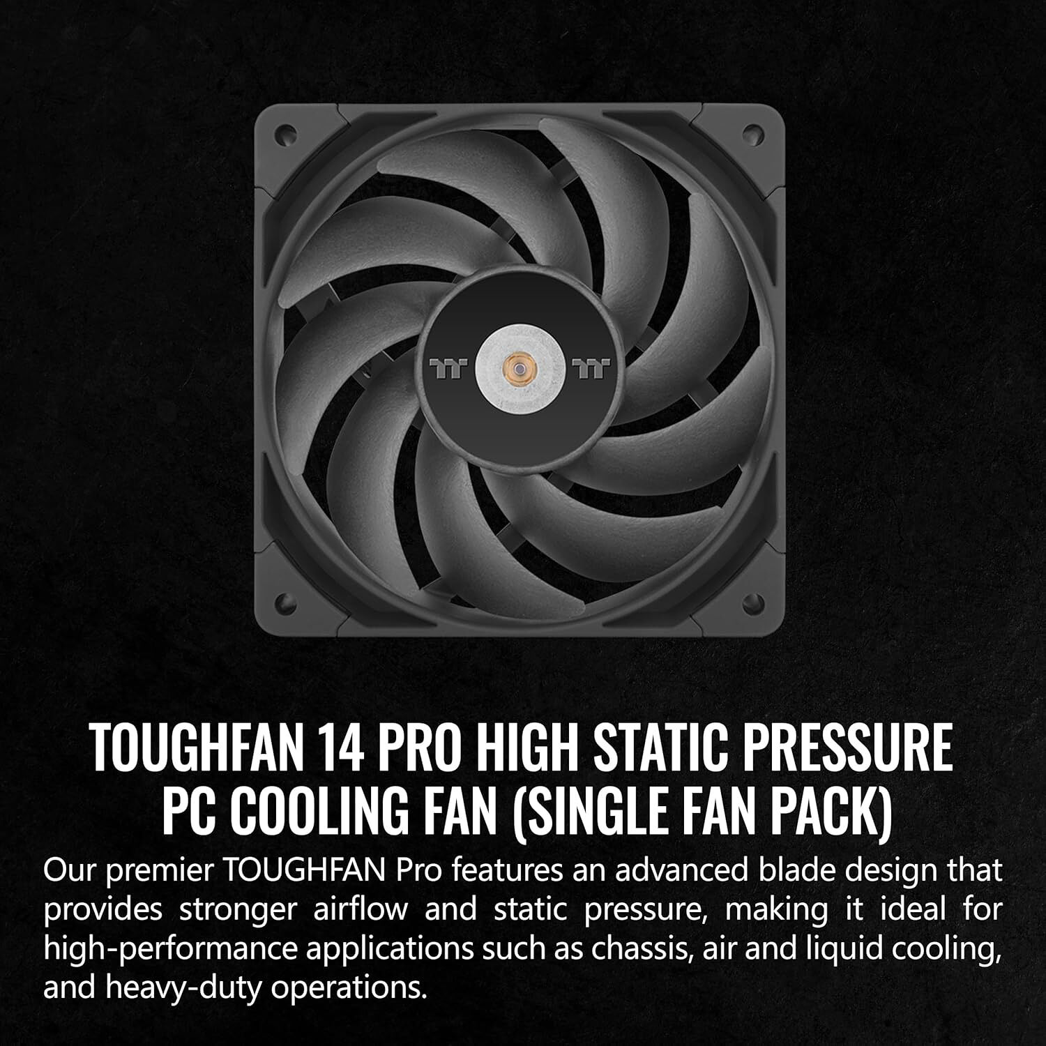 Thermaltake TOUGHFAN 14 Pro Black 140 mm PWM case fan — view 2