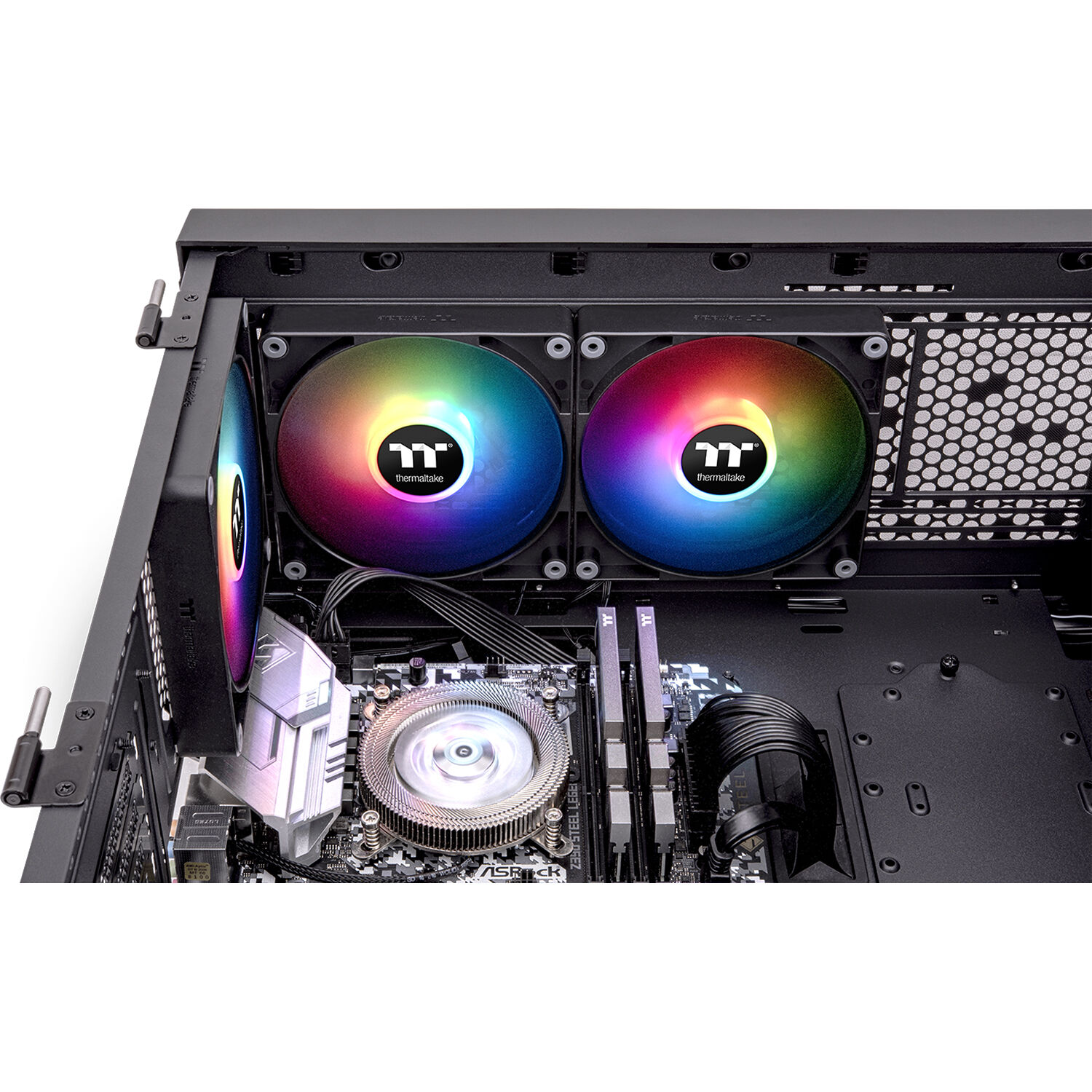 Thermaltake CT120 ARGB 2-pack 120 mm PWM case fans with addressable RGB lighting — view 10
