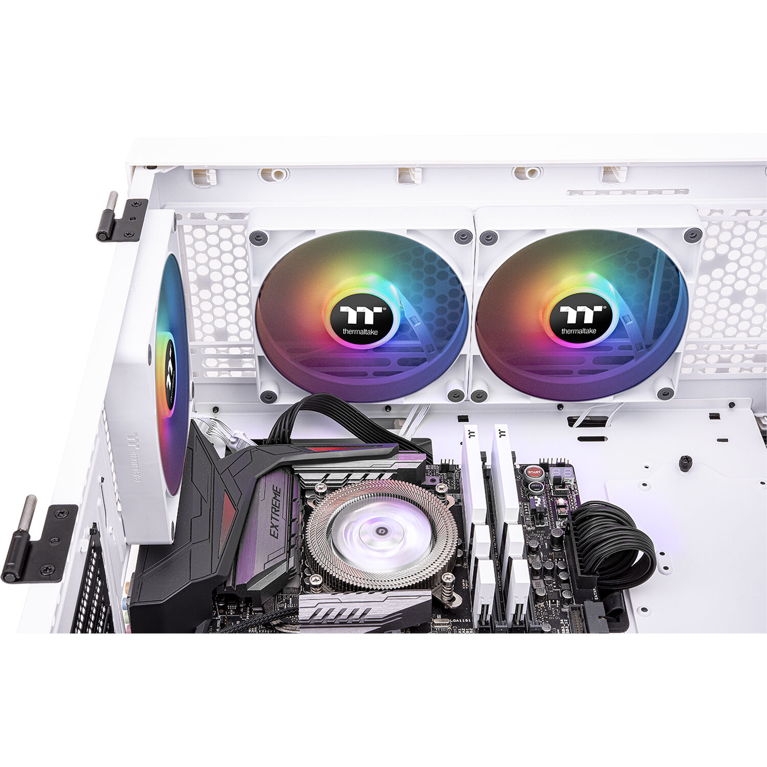 Thermaltake CT120 ARGB Sync white 120 mm PC fan 2-pack with addressable lighting — view 11