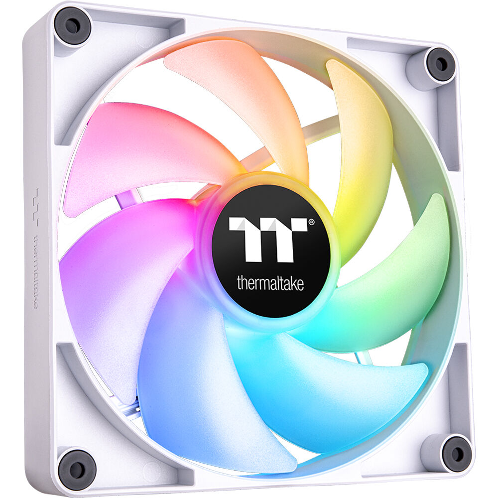 Thermaltake CT120 ARGB Sync white 120 mm PC fan 2-pack with addressable lighting — view 2