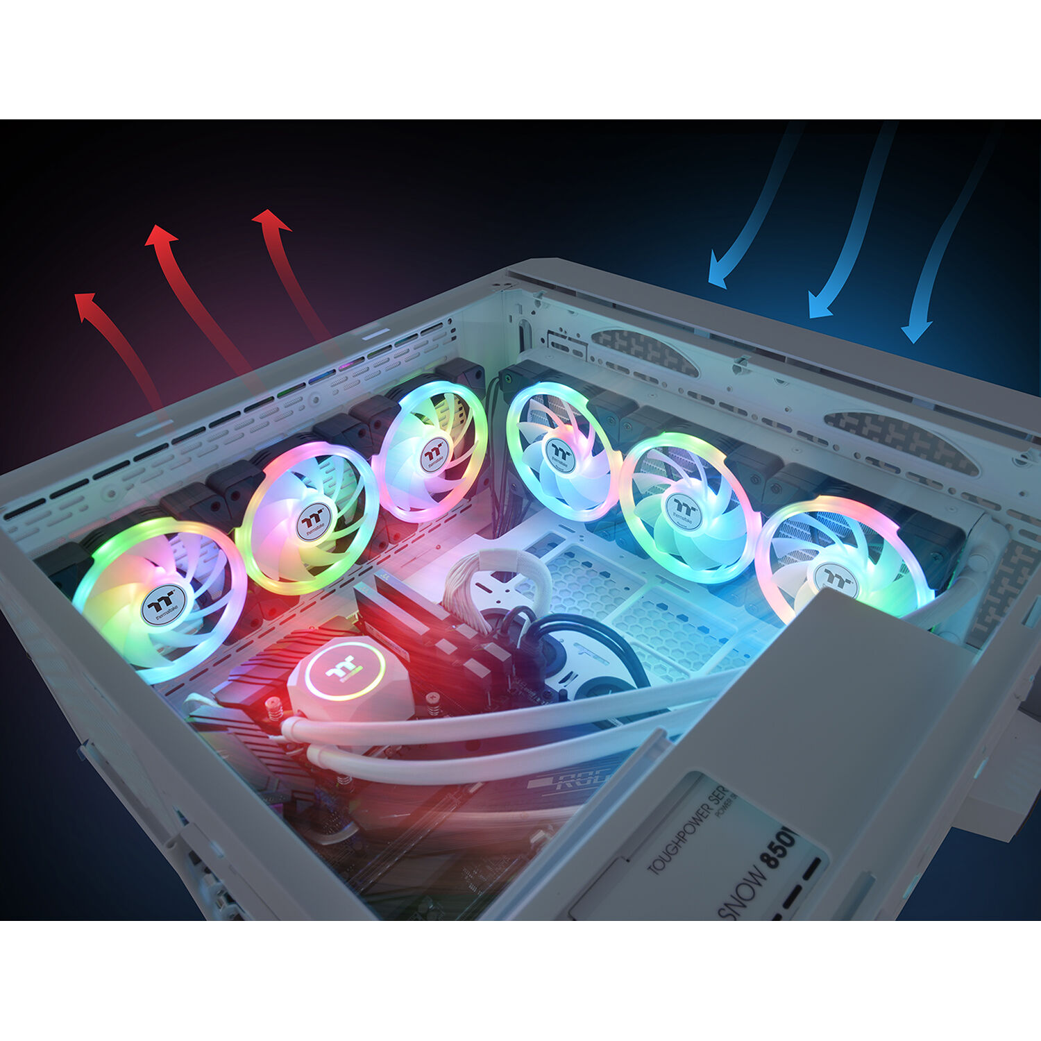 Thermaltake SWAFAN EX 12 ARGB 3-pack 120 mm case fans with magnetic design — view 23