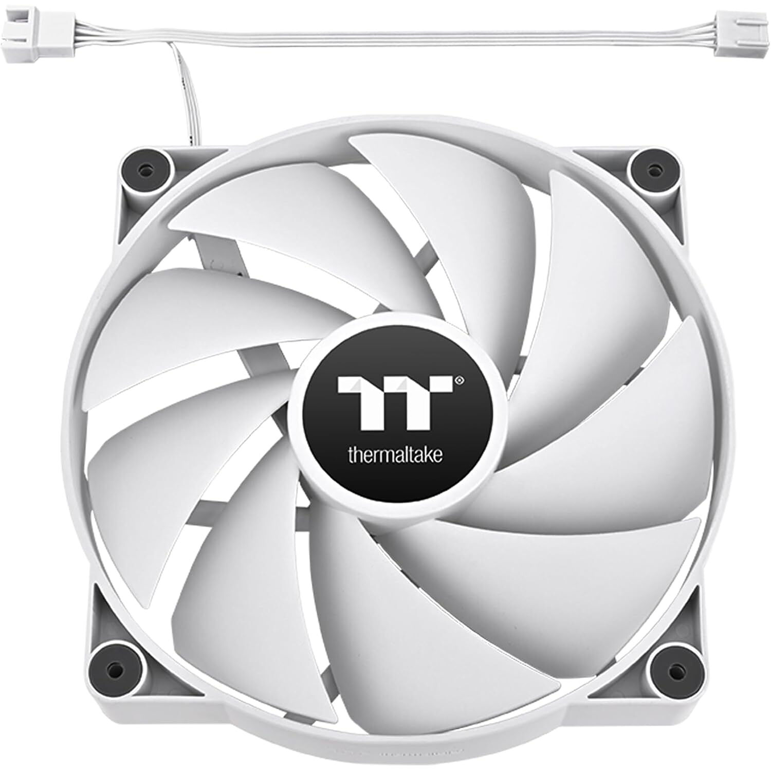 Thermaltake CT200 white 200 mm PWM case fan for high-airflow intake cooling — view 3