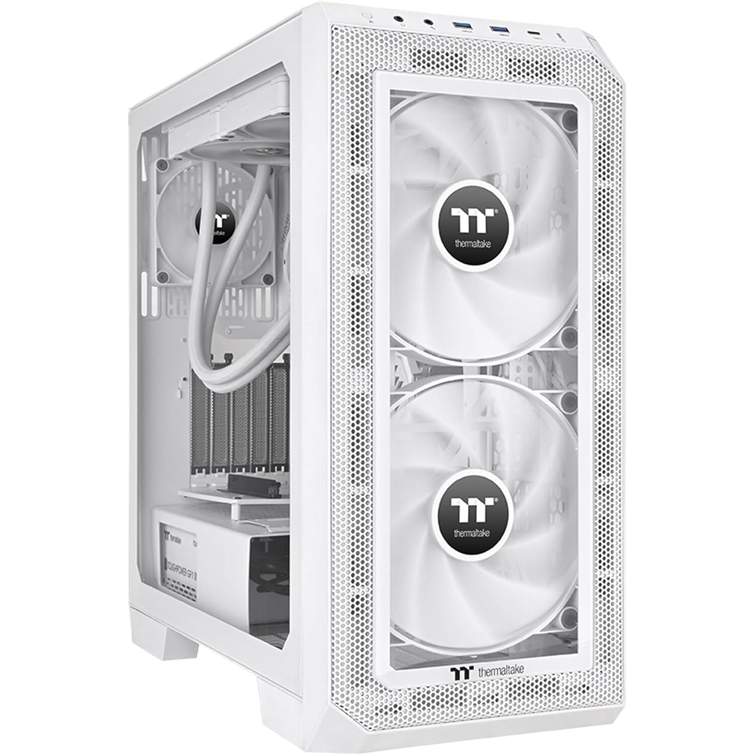 Thermaltake CT200 white 200 mm PWM case fan for high-airflow intake cooling — view 6