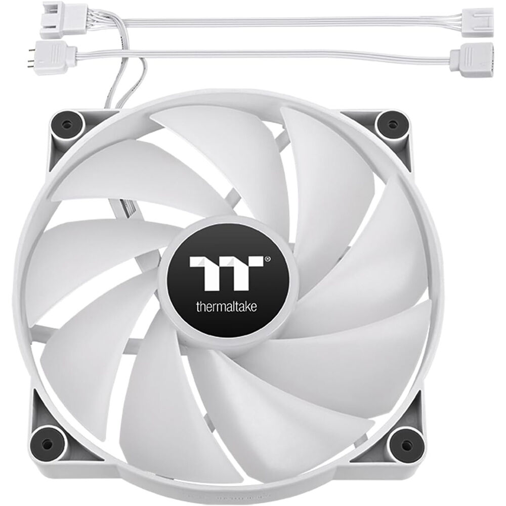 Thermaltake CT200 ARGB single white 200 mm PWM fan with 5V ARGB lighting — view 3