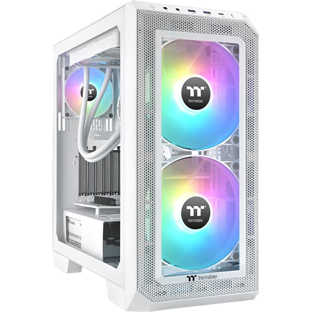 Thermaltake CT200 ARGB single white 200 mm PWM fan with 5V ARGB lighting — view 5