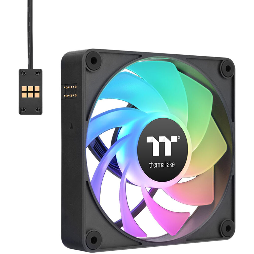 Thermaltake CT120 EX Reverse 3-pack black 120 mm reverse-blade ARGB fans with MagForce 2.0 — view 2