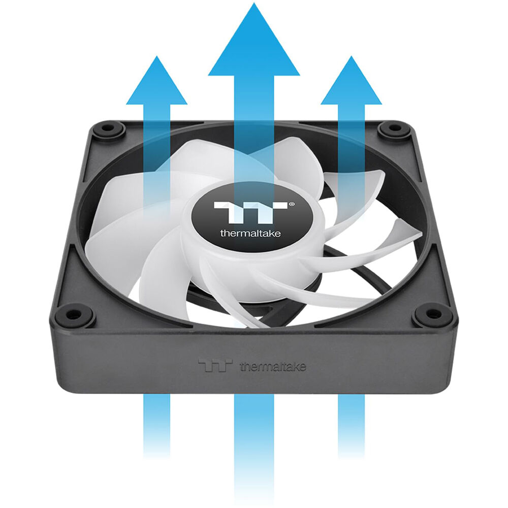 Thermaltake CT120 EX Reverse 3-pack black 120 mm reverse-blade ARGB fans with MagForce 2.0 — view 6