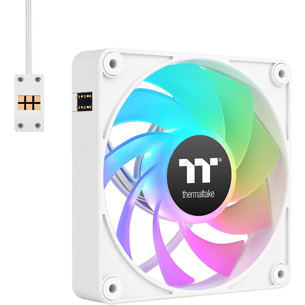 Thermaltake CT120 EX Reverse White 3-pack 120 mm ARGB reverse-blade case fans — view 3