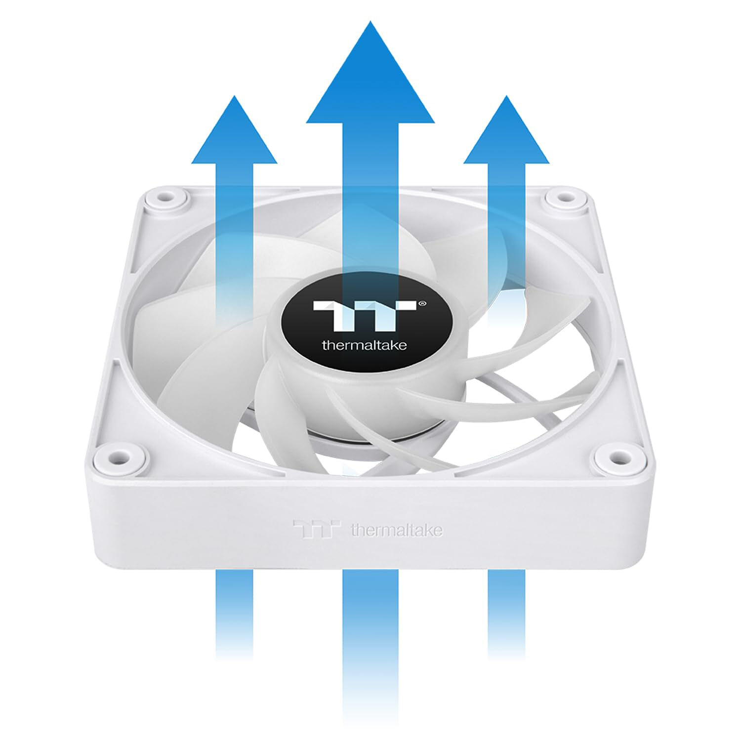 Thermaltake CT140 EX Reverse White 3-pack ARGB fans with reverse-blade design — view 6
