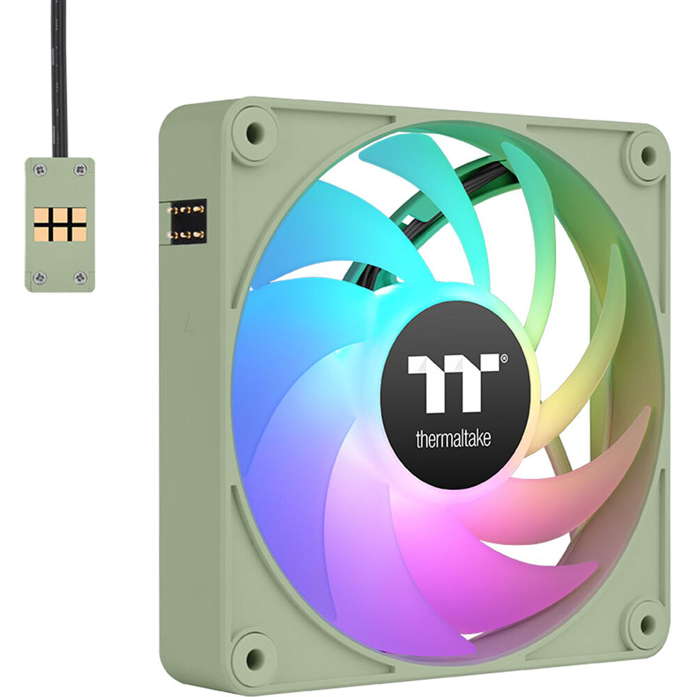 Thermaltake CT140 EX ARGB Fan Green 3-pack 140 mm cooling fans with ARGB lighting — view 3