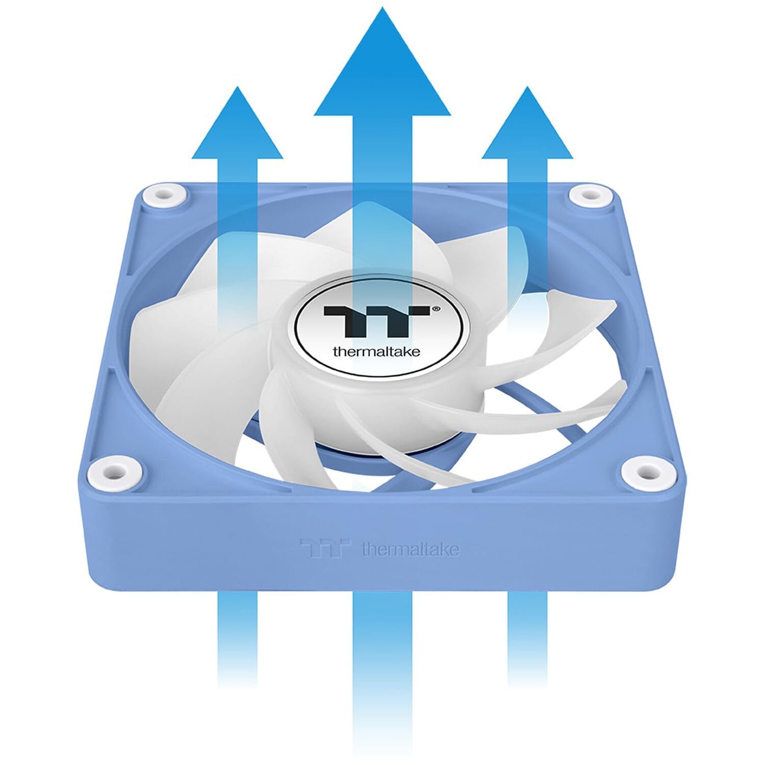 Thermaltake CT120 EX Reverse Blue 3-pack 120 mm ARGB case fans with reverse blade design — view 4