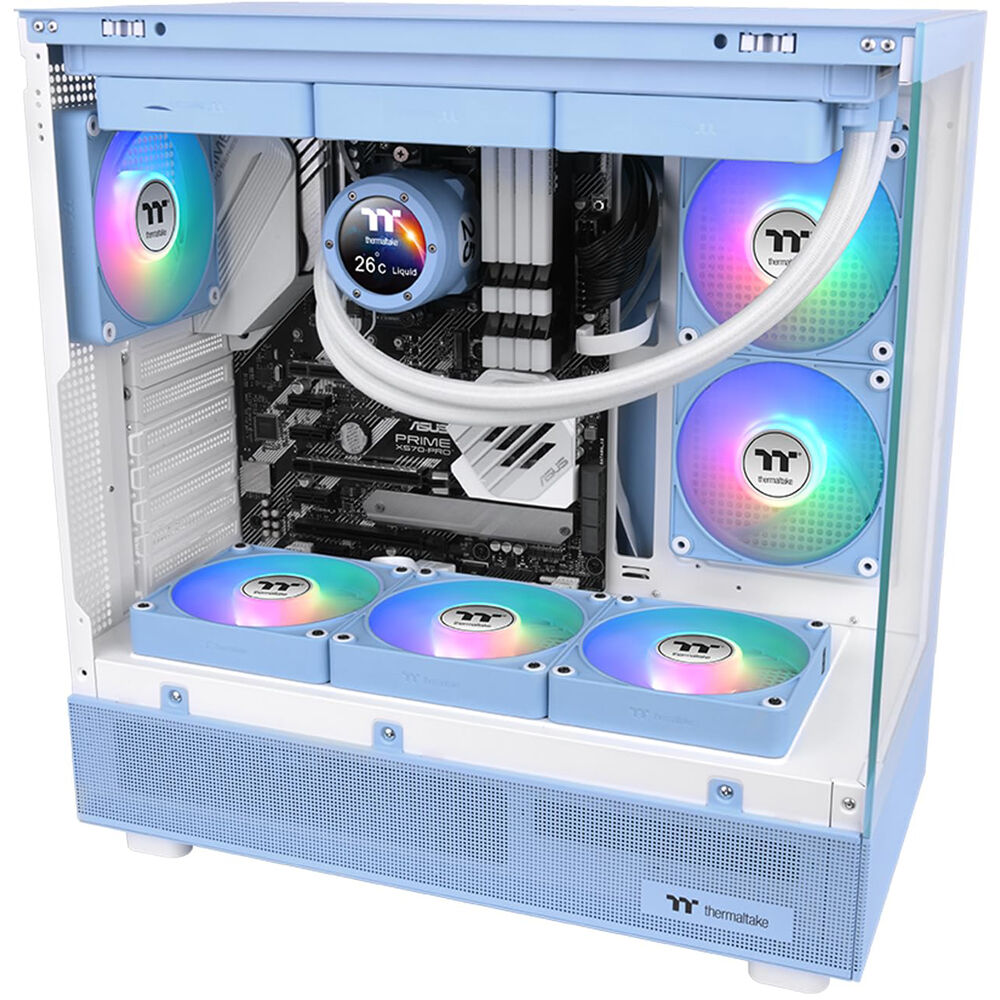 Thermaltake CT120 EX Reverse Blue 3-pack 120 mm ARGB case fans with reverse blade design — view 6