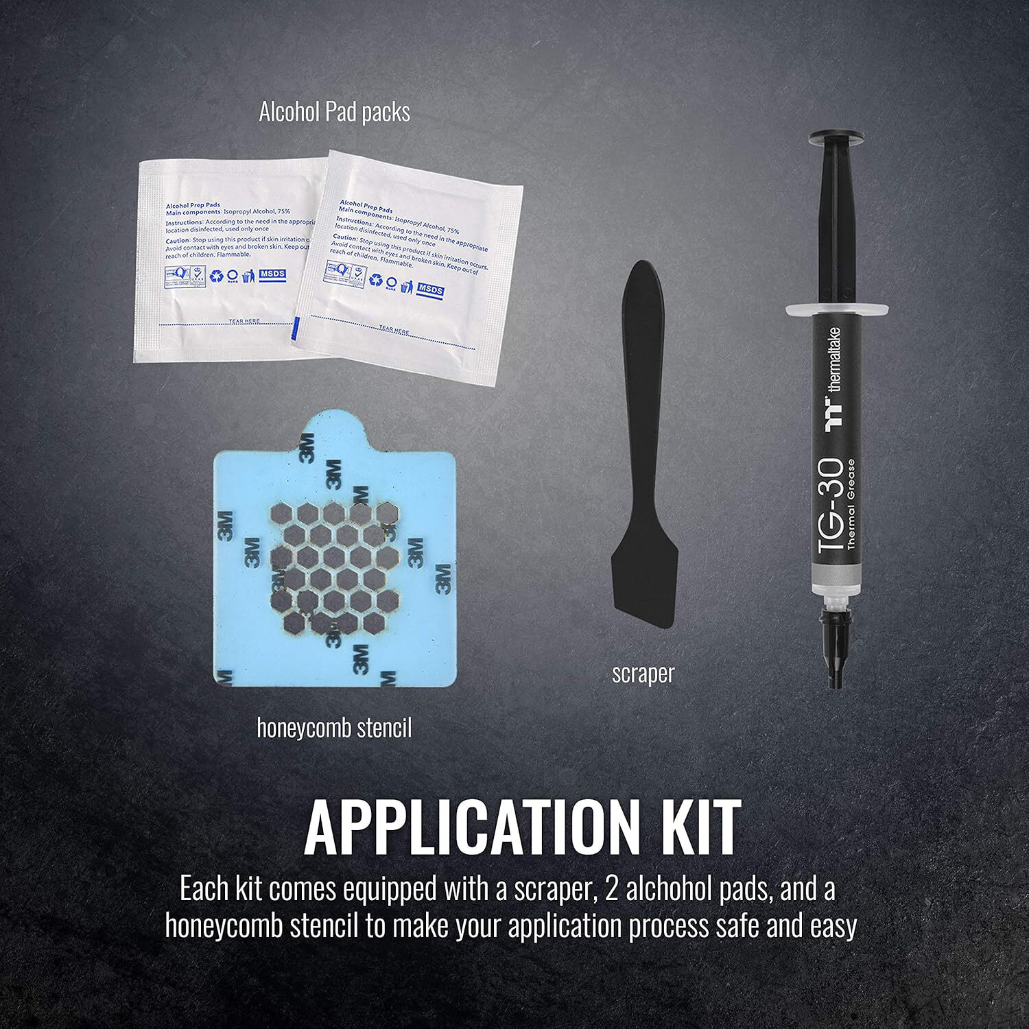 Thermaltake TG 30 4 g thermal compound kit with application tools for CPU cooling — view 5