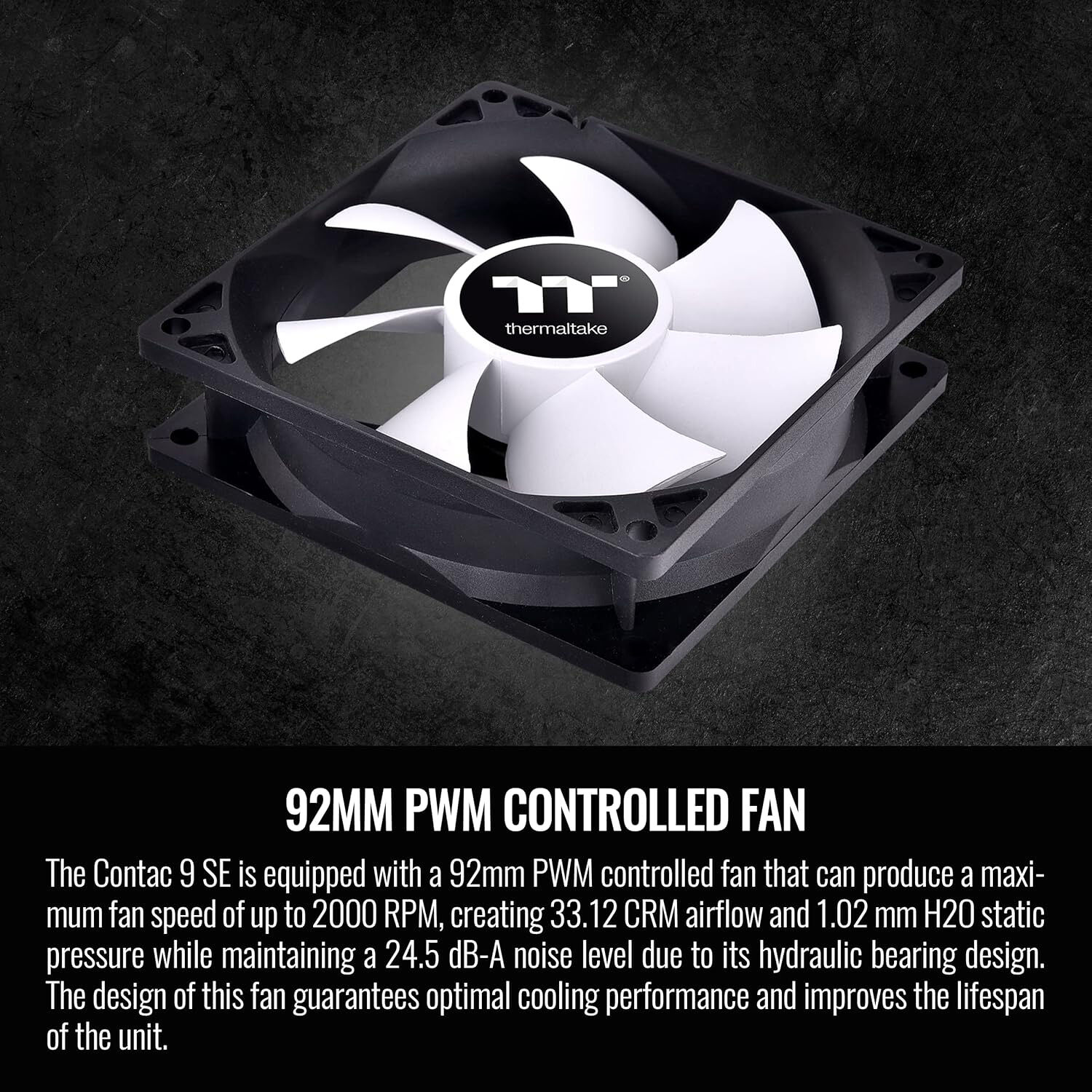 Thermaltake Contac 9 SE white CPU air cooler with 92 mm PWM fan and direct-touch heatpipes — view 5