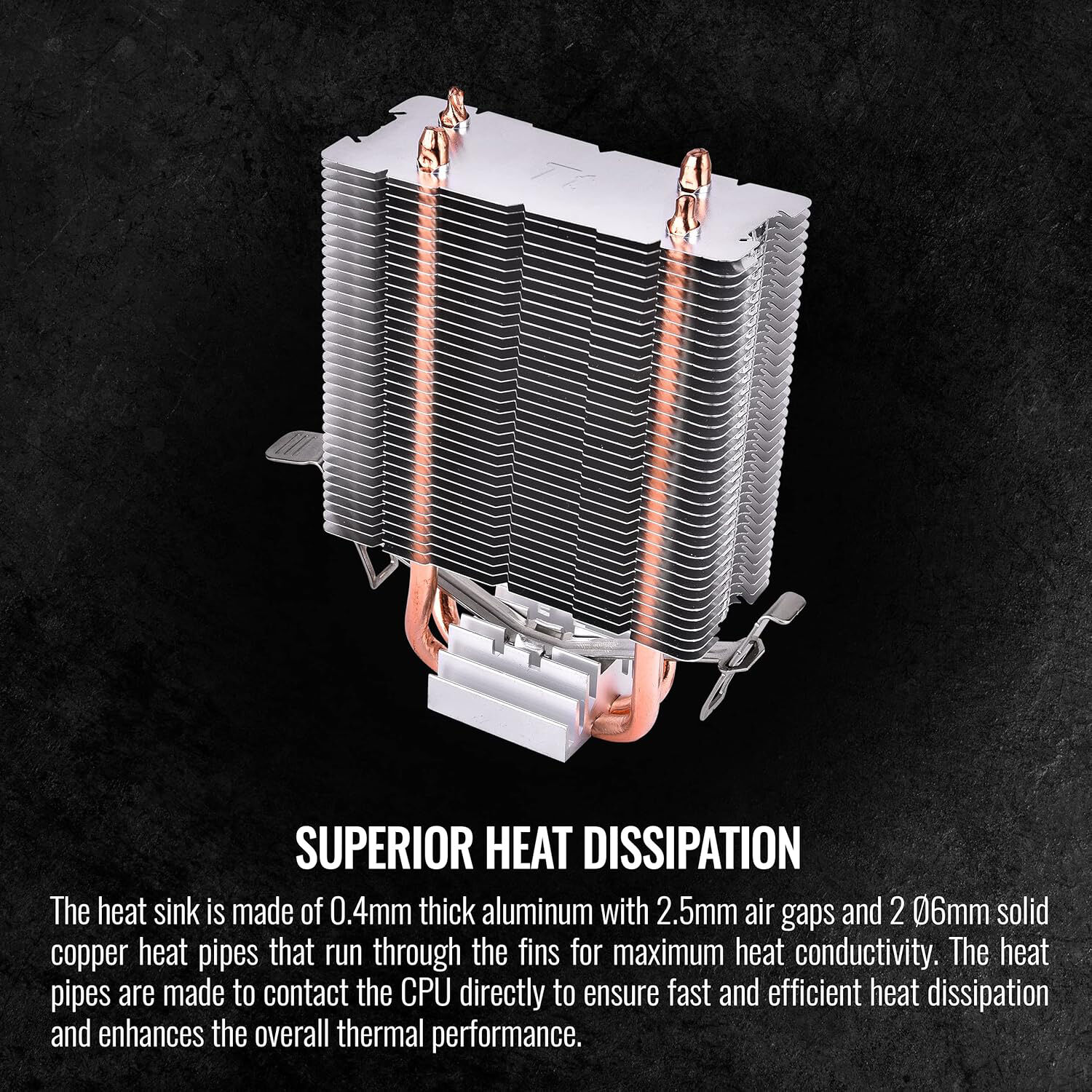Thermaltake Contac 9 SE white CPU air cooler with 92 mm PWM fan and direct-touch heatpipes — view 6