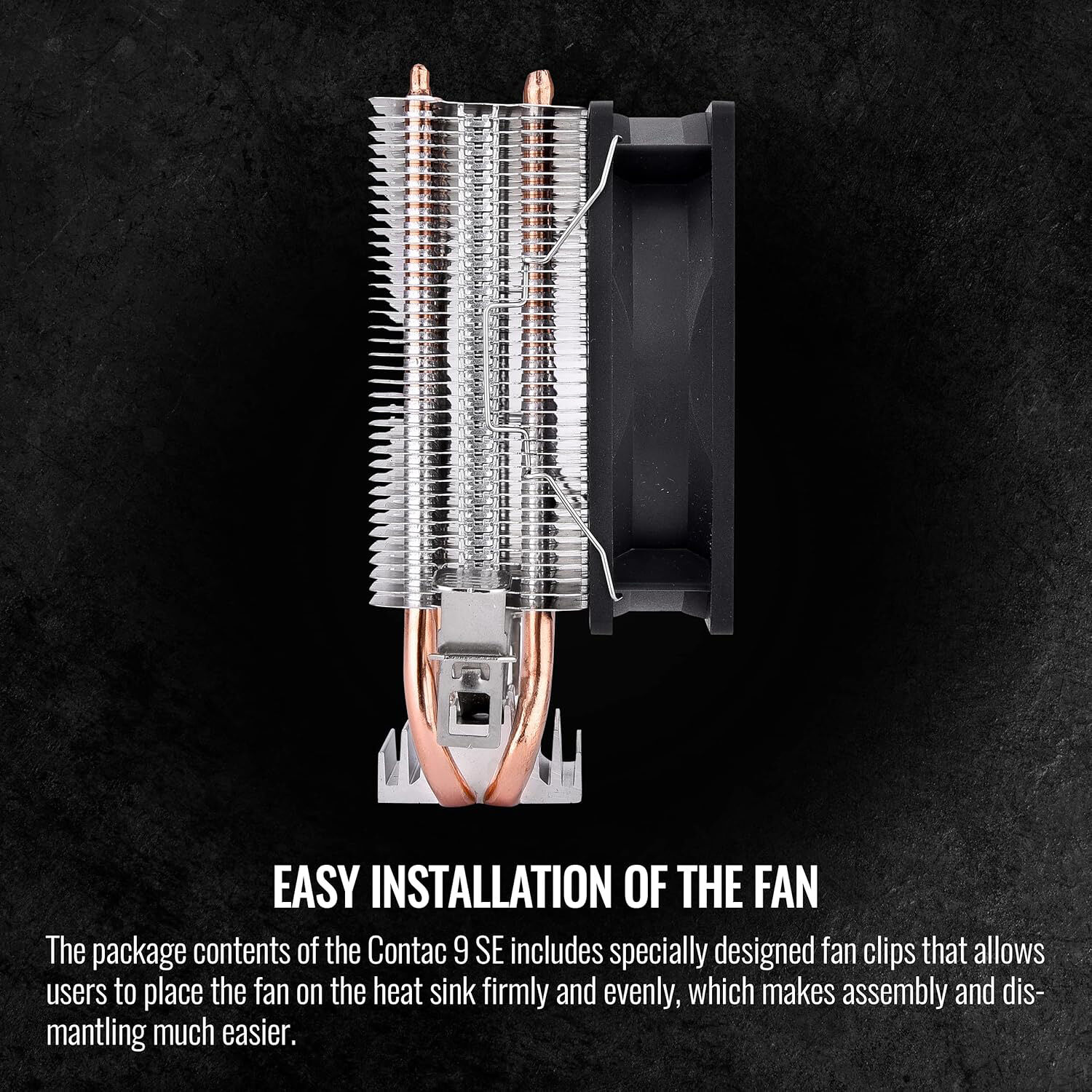 Thermaltake Contac 9 SE white CPU air cooler with 92 mm PWM fan and direct-touch heatpipes — view 7