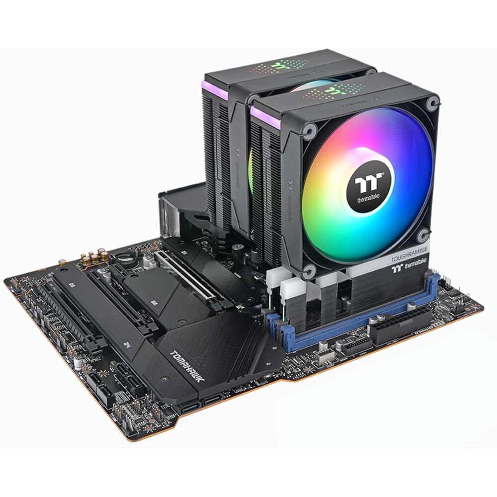 Thermaltake ASTRIA 600 ARGB tower CPU cooler with 120 mm fan and glowing top cover — view 5