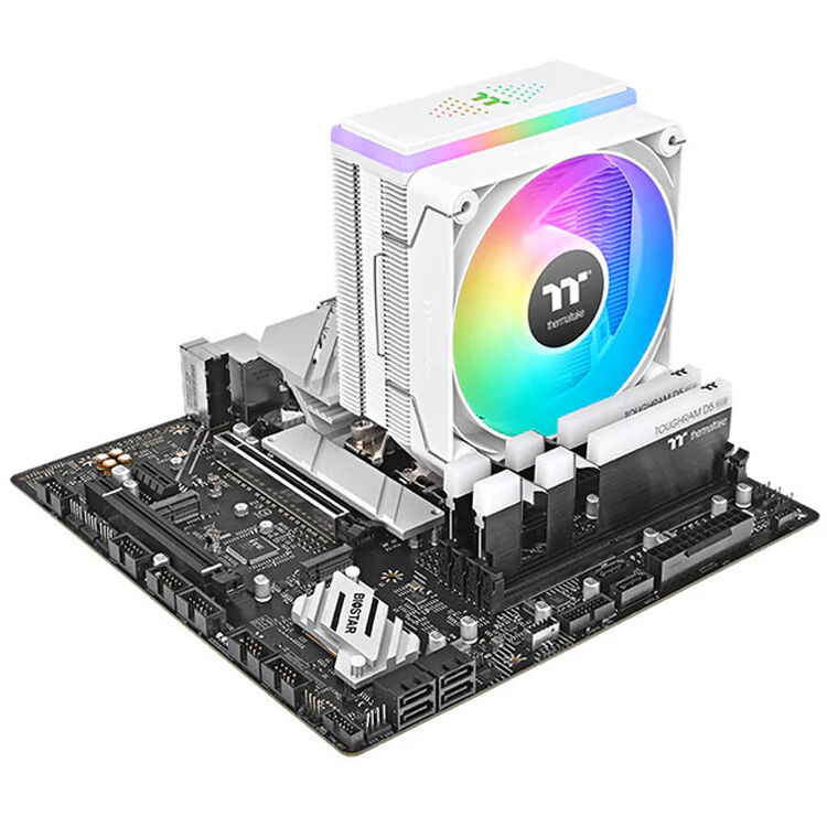 Thermaltake ASTRIA 200 White CPU air cooler with 120 mm ARGB fan and white heatsink — view 6