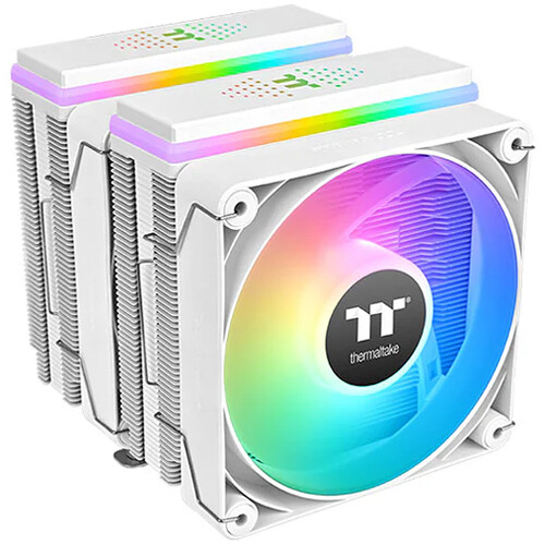 Thermaltake Astria 600 White dual-tower CPU cooler with ARGB fans — view 2