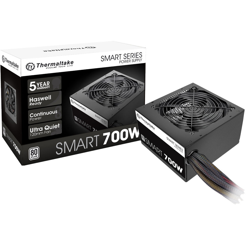 Thermaltake Smart 80 Plus White 700W internal power supply with white housing — view 3