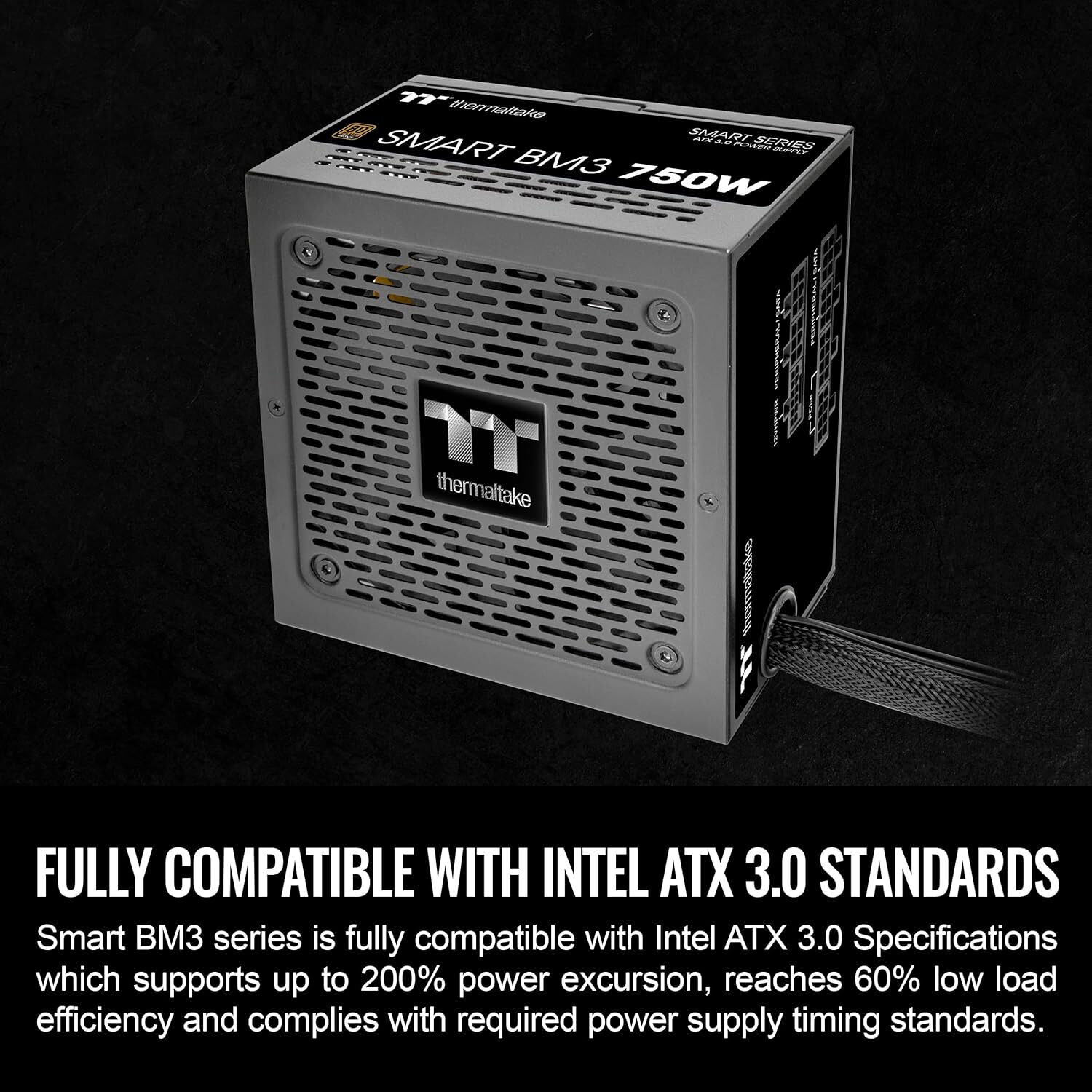 Thermaltake Smart BM3 750W 80 PLUS Bronze semi-modular ATX power supply — view 3