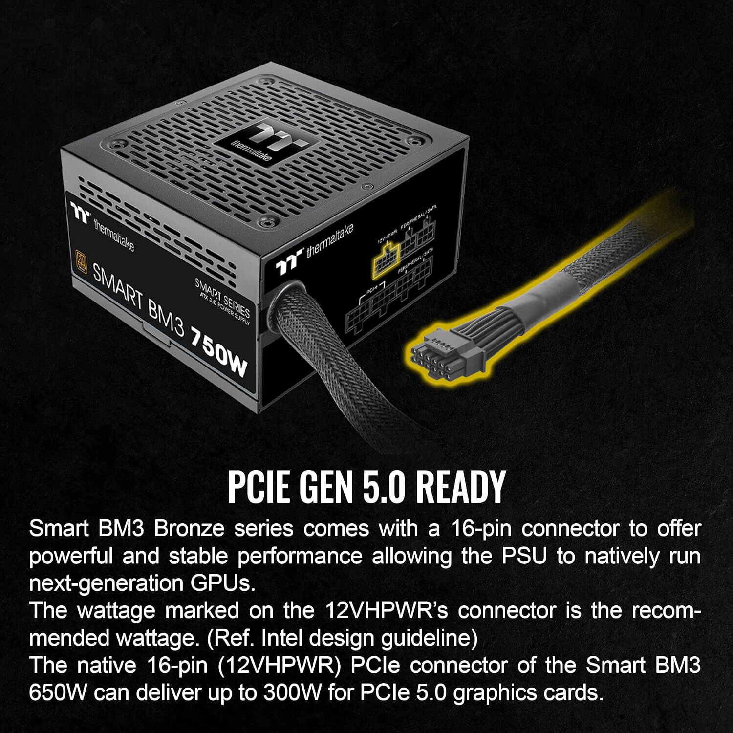 Thermaltake Smart BM3 750W 80 PLUS Bronze semi-modular ATX power supply — view 4